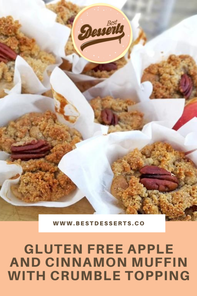 Gluten Free Apple and Cinnamon Muffin with Crumble Topping