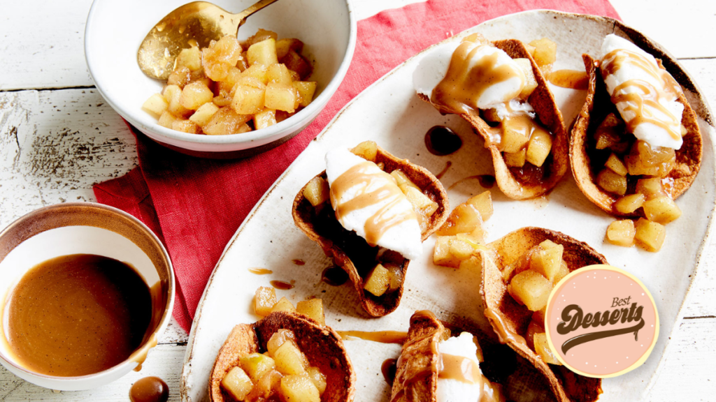 Vegan Apple Pie Tacos with Vanilla Bean Ice Cream