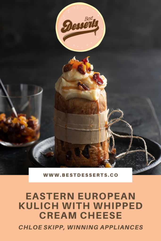 Eastern European Kulich with Whipped Cream Cheese