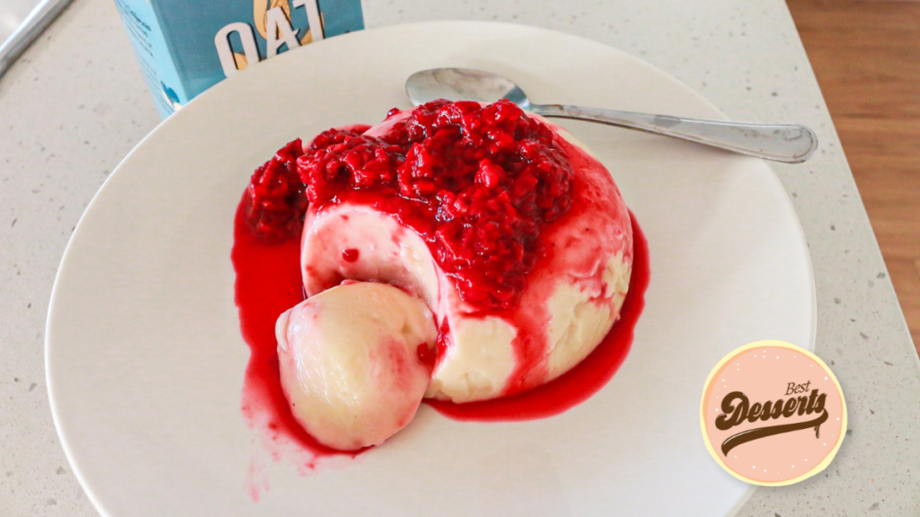 Easy Vanilla Raspberry Panna Cotta by Nina Gelbke