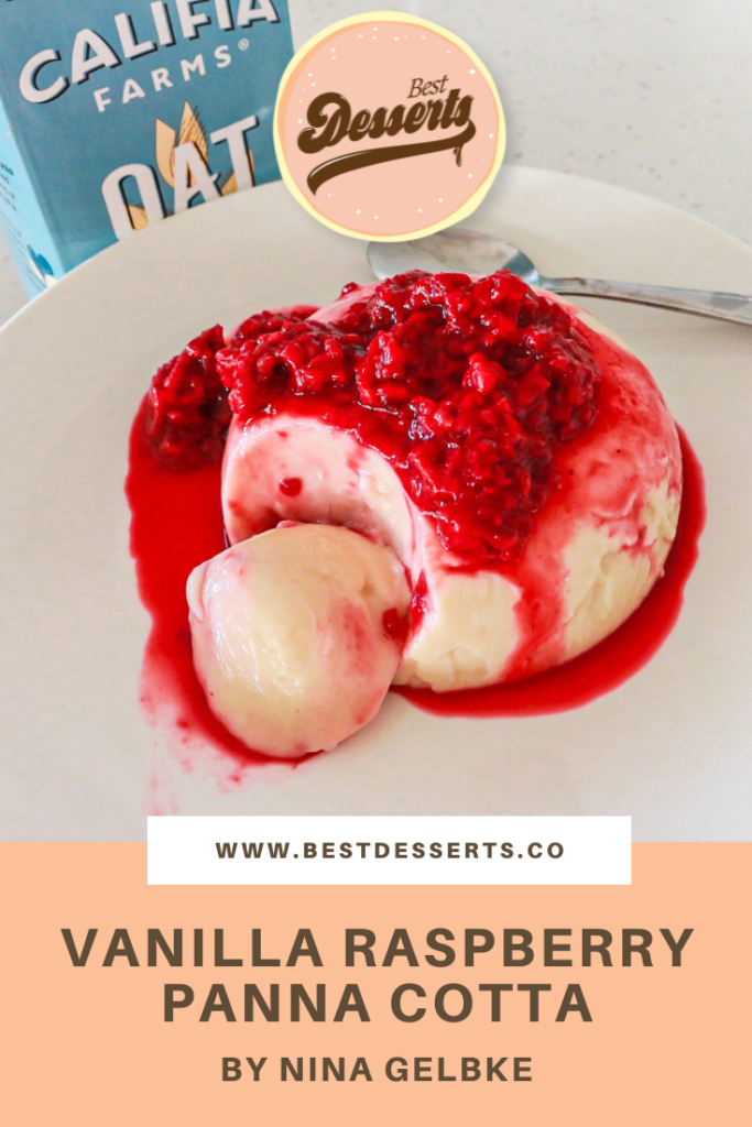 Easy Vanilla Raspberry Panna Cotta by Nina Gelbke