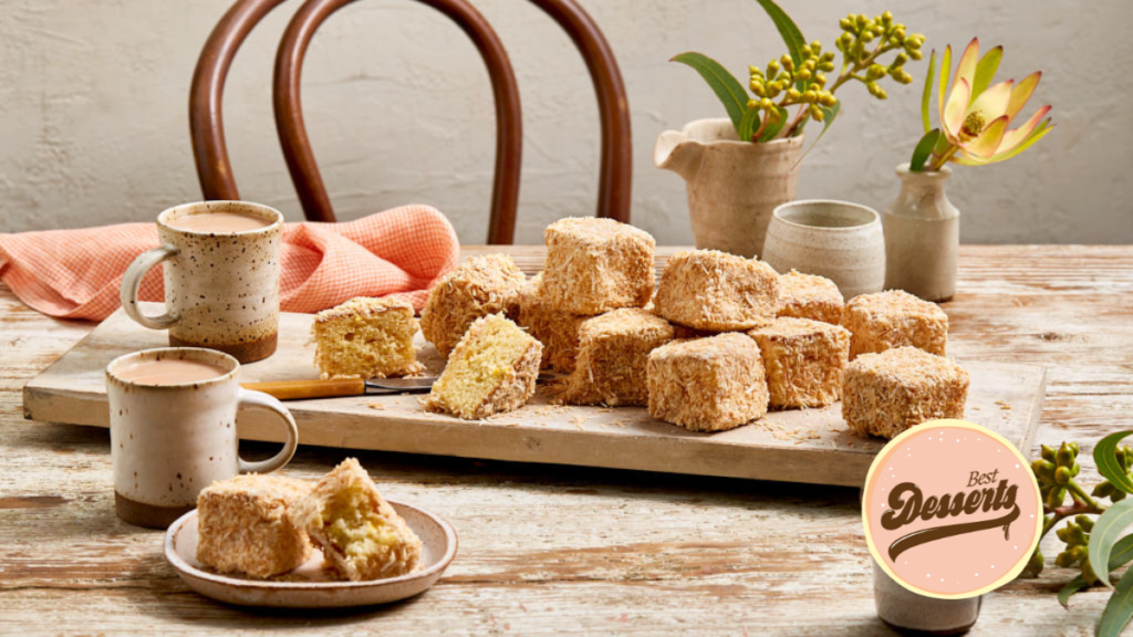 Mango White Chocolate Lamingtons