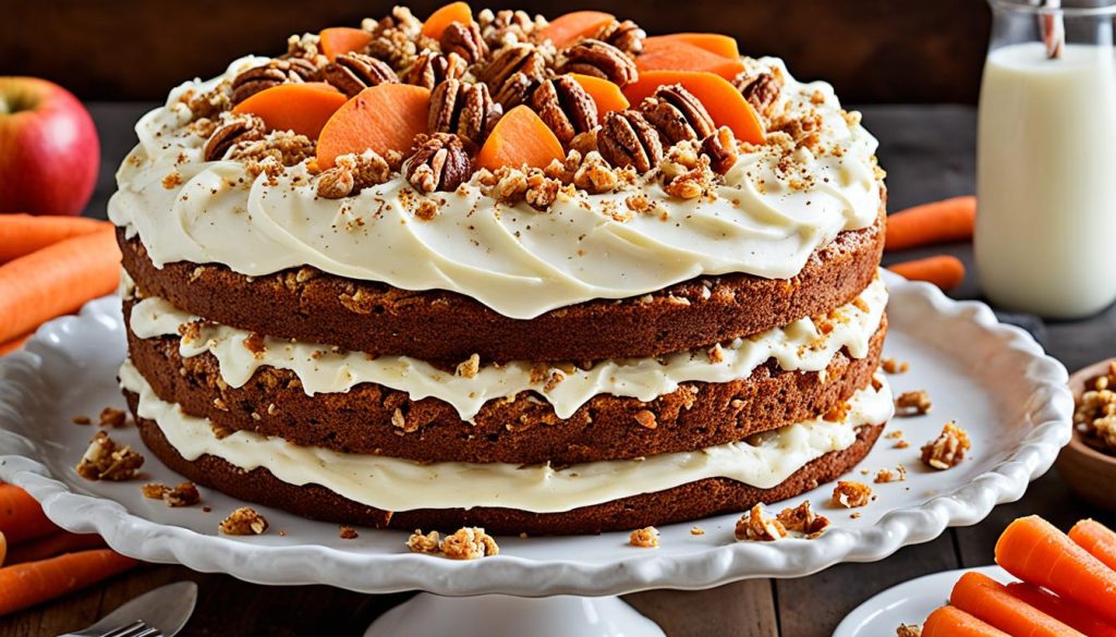 Apple Carrot Cake with Greek Yogurt Frosting